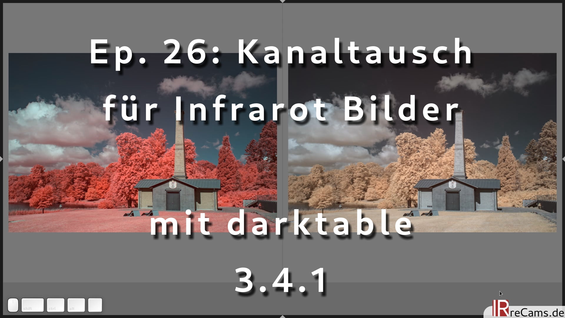 Ep. 26: Kanaltausch für Infrarot Bilder mit darktable 3.4.1 und dem Modul Farbkalibrierung