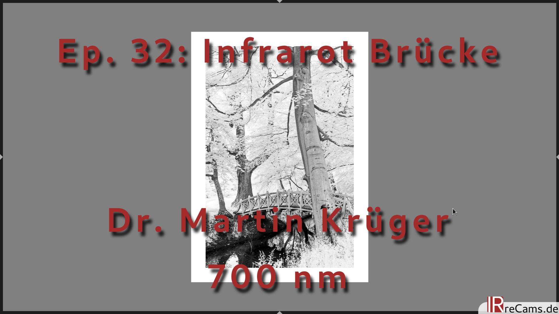 Ep. 32: Infrarot Brücke als Schwarz-Weiß Bild bearbeiten - 700 nm