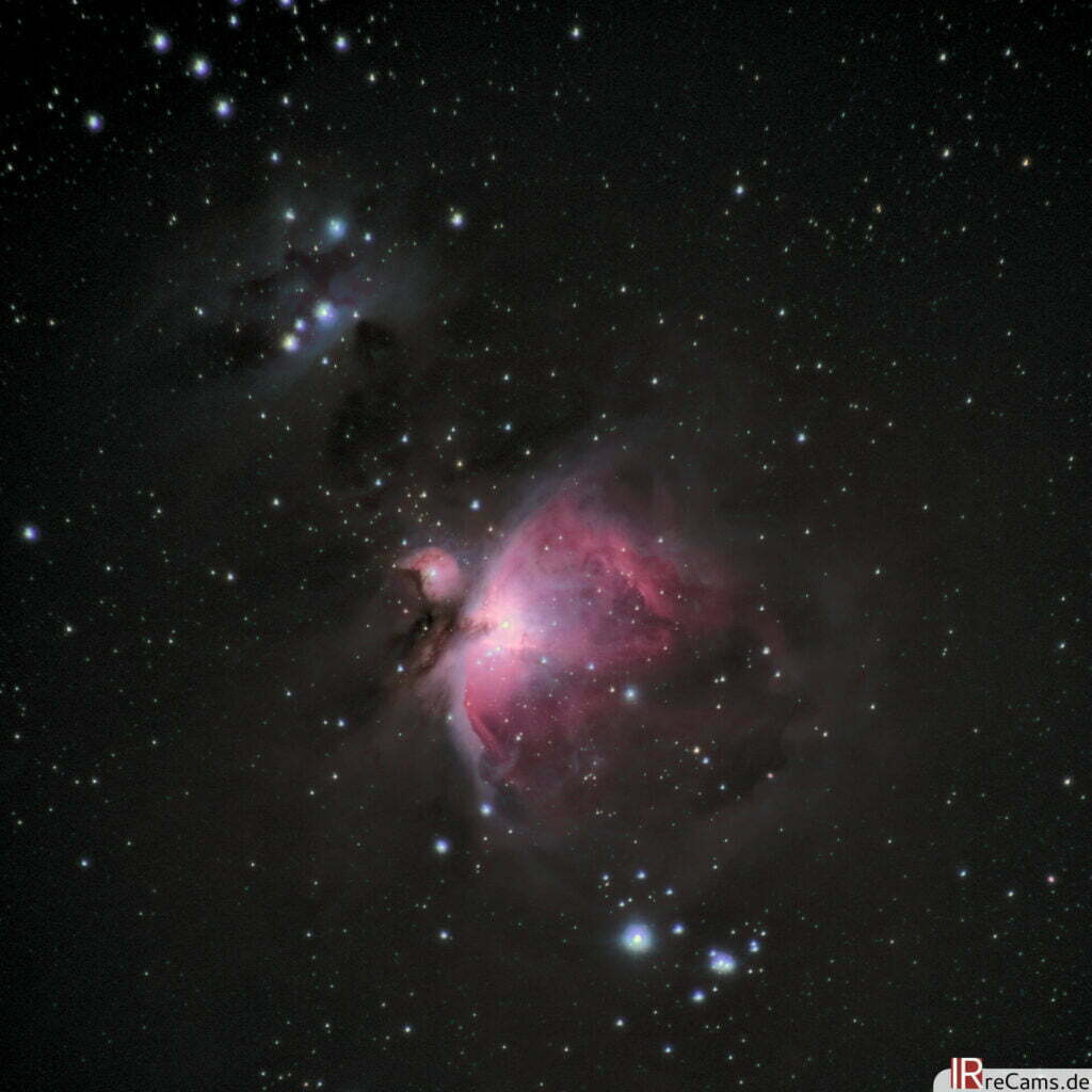 Orion Nebel mit umgebauter Kamera: Vollspektrum Filter