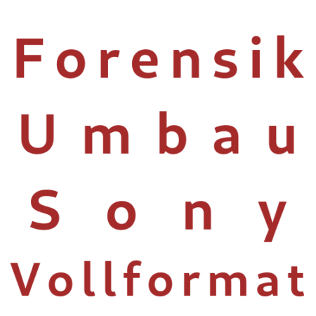 Forensische camera conversie Sony volledig formaat