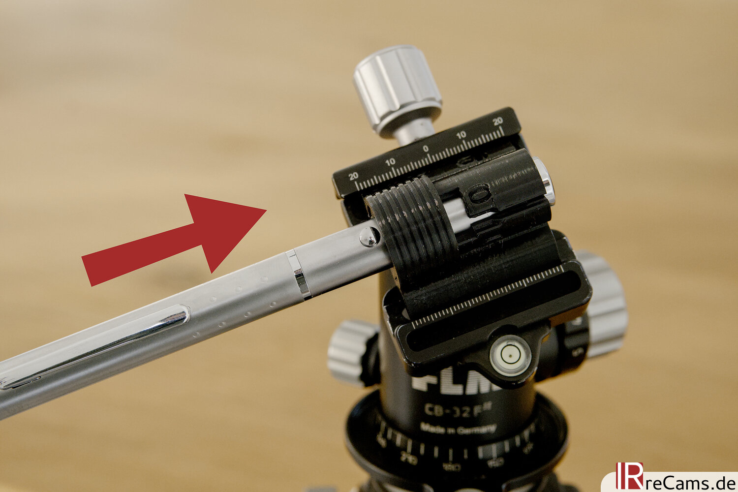 LaserAdapter installation 1: slide in from below